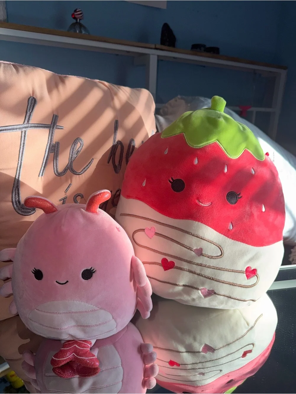 Squishmallows Scarlet Strawberry & Simone Shrimp Pink Valentine Plush Set plush